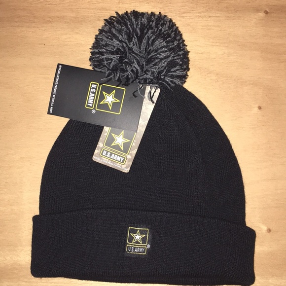 New Unisex US Army Licensed Beanie Hat w/Pom Pom - Picture 4 of 5